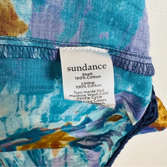 Sundance Baby Doll Dress Tiered Sleeveless Boho Floral Sleeveless - Picture 10 of 10